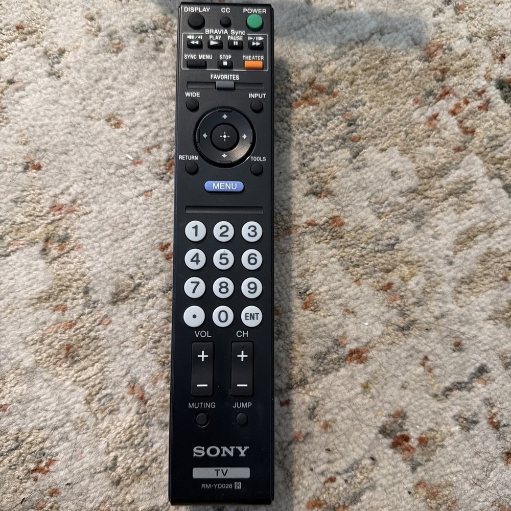 GENUINE SONY RM-YD028 BRAVIA LCD TV REMOTE CONTROL KDL-46V5100 KDL-32XBR9 Tested